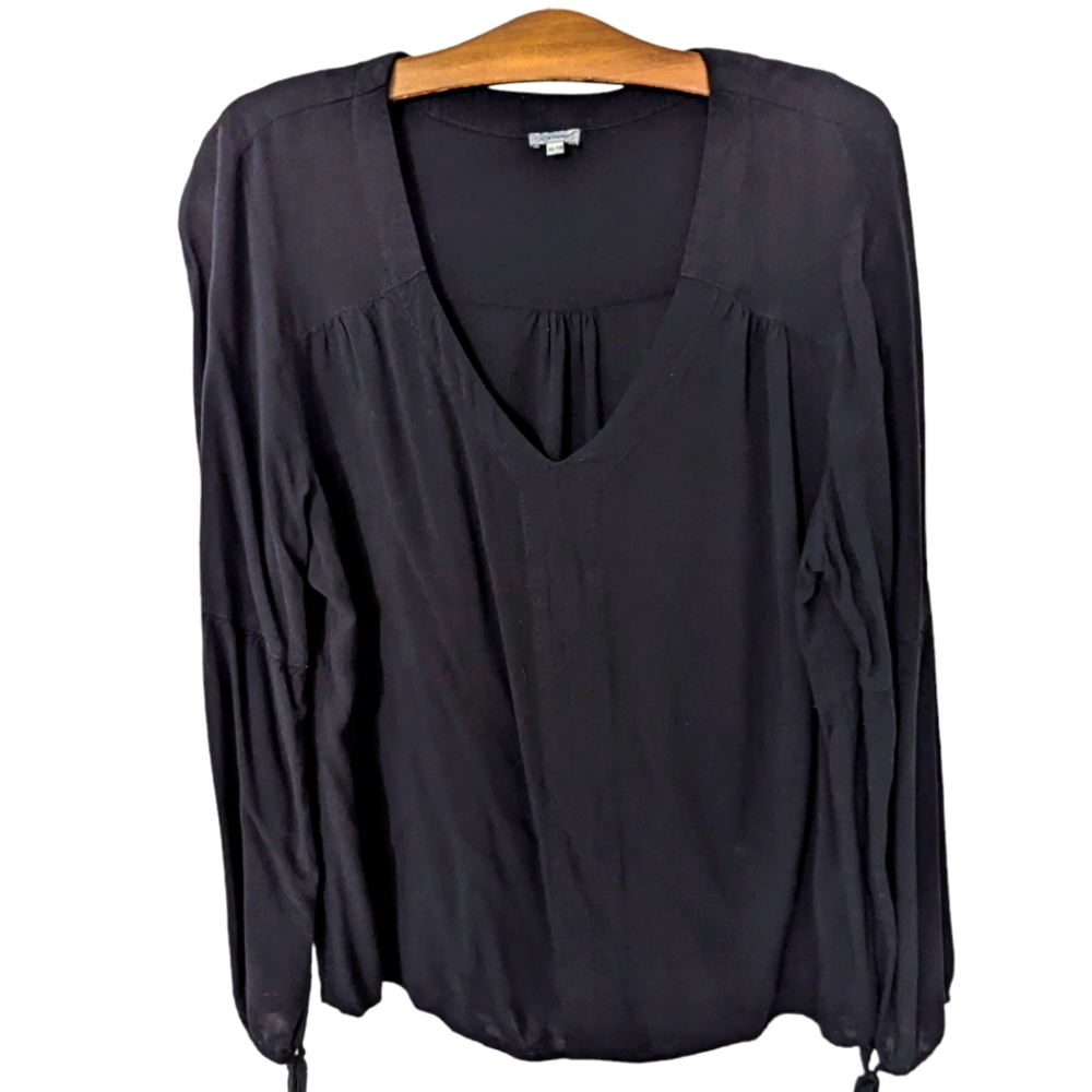 Blouse Black Long Sleeve Ladies Extra Large